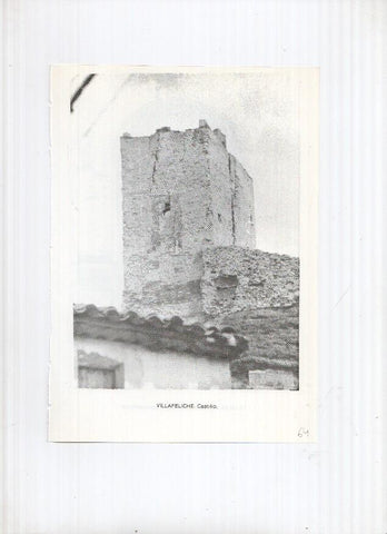 Historia de Aragon: lamina numero 064: Villafeliche (castillo) y Villalba de peregil (puerta casa particular)