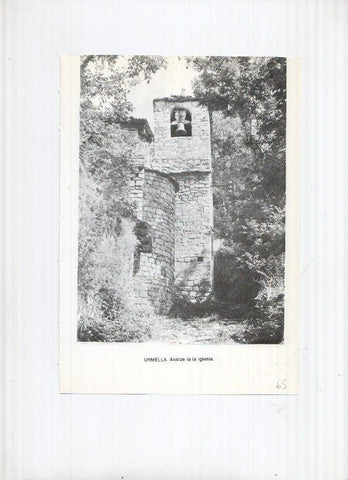 Historia de Aragon: lamina numero 065: Urmella (abside de la iglesia) y Valacloche (restos del castillo)