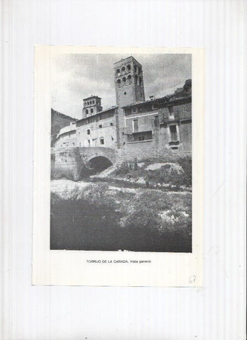 Historia de Aragon: lamina numero 067: Torrijo de la Cañada (vista general) y Tramacastiel (castillo)