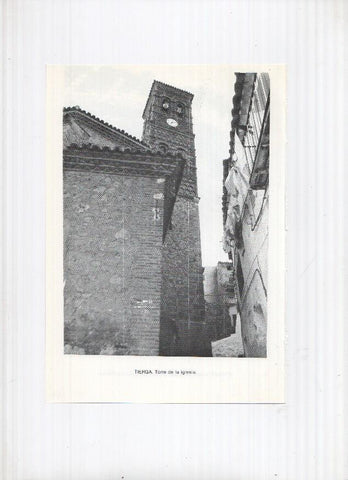 Historia de Aragon: lamina numero 071: Terraza (abside iglesia) y Tierga (torre de la iglesia)