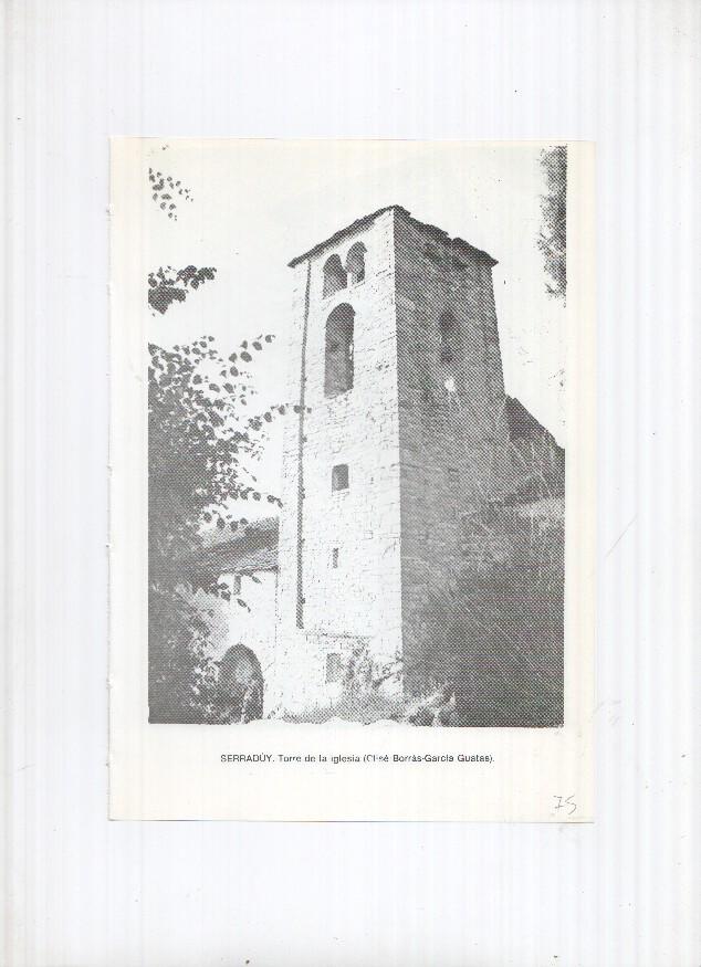 Historia de Aragon: lamina numero 075: Serraduy (torre de la iglesia) y Serrate (torre de la iglesia)
