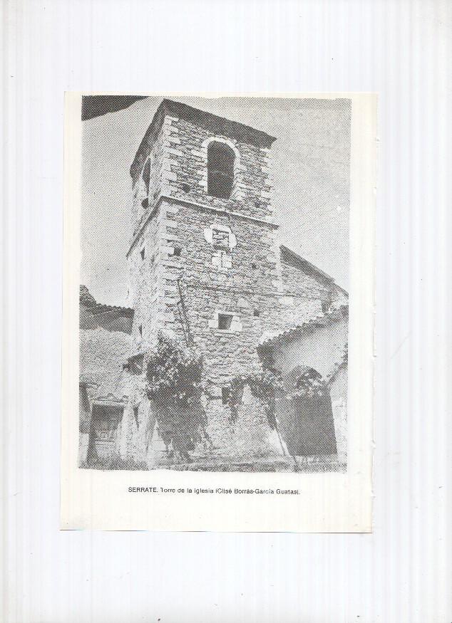 Historia de Aragon: lamina numero 075: Serraduy (torre de la iglesia) y Serrate (torre de la iglesia)