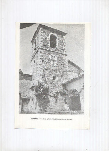 Historia de Aragon: lamina numero 075: Serraduy (torre de la iglesia) y Serrate (torre de la iglesia)