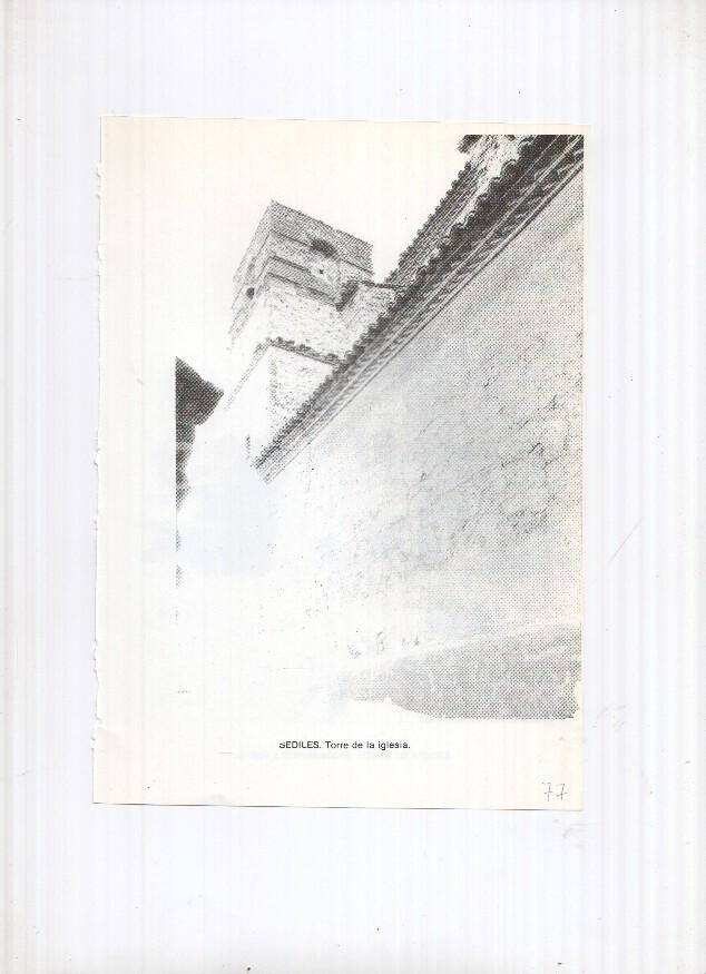 Historia de Aragon: lamina numero 077: Sediles (torre de la iglesia) y Segura de Baños (emplazamiento y castillo)