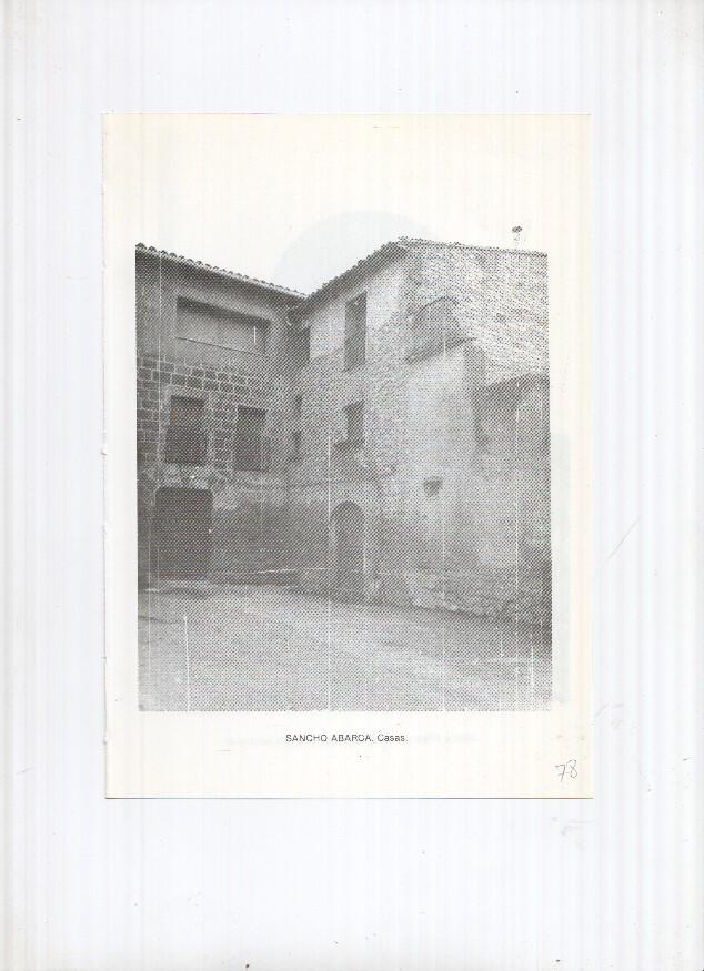 Historia de Aragon: lamina numero 078: Sancho Abarca (casas) y Santa Cruz de Grio (puerta iglesia)