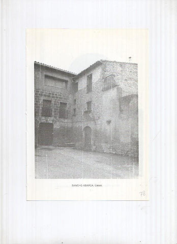 Historia de Aragon: lamina numero 078: Sancho Abarca (casas) y Santa Cruz de Grio (puerta iglesia)
