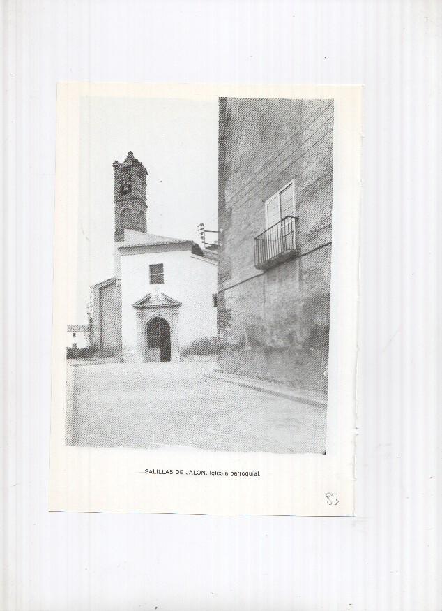 Historia de Aragon: lamina numero 083: Salillas de Jalon (iglesia parroquial) y Sadaba (iglesia)