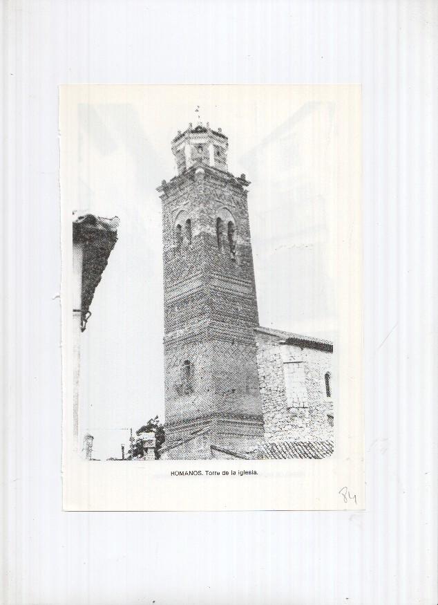 Historia de Aragon: lamina numero 084: Homanos (torre de la iglesia) y Rubielos de Mora (Puerta San Antonio)