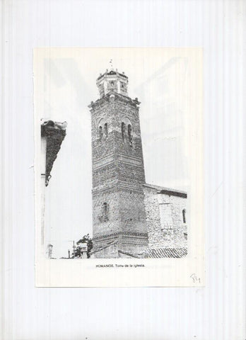 Historia de Aragon: lamina numero 084: Homanos (torre de la iglesia) y Rubielos de Mora (Puerta San Antonio)