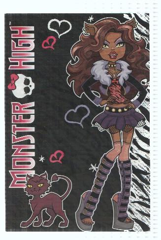 Photocards: MONSTER HIGH, Numero 003: Clawdeen Wolf (Panini 2011)