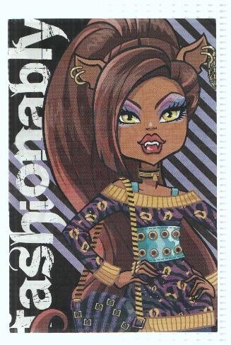 Photocards: MONSTER HIGH, Numero 004: Clawdeen Wolf (Panini 2011)