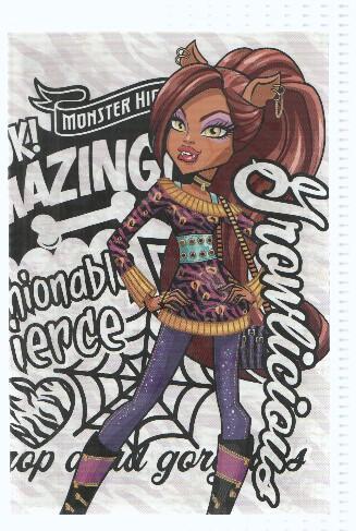 Photocards: MONSTER HIGH, Numero 006: Clawdeen Wolf (Panini 2011)