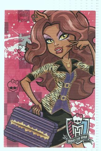 Photocards: MONSTER HIGH, Numero 007: Clawdeen Wolf (Panini 2011)