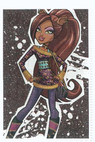 Photocards: MONSTER HIGH, Numero 010: Clawdeen Wolf (Panini 2011)