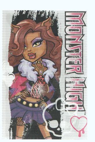Photocards: MONSTER HIGH, Numero 009: Clawdeen Wolf (Panini 2011)