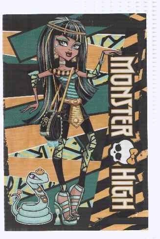 Photocards: MONSTER HIGH, Numero 012: Cleo de Nile (Panini 2011)