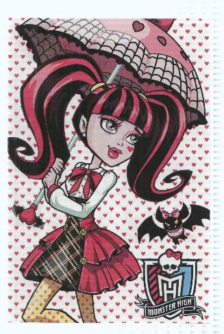 Photocards: MONSTER HIGH, Numero 027: Draculaura  (Panini 2011)