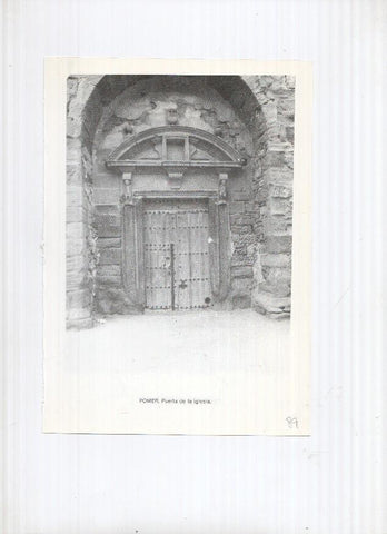 Historia de Aragon: lamina numero 089: Pomer (puerta de la iglesia) y Pozuelo de Aragon (iglesia)