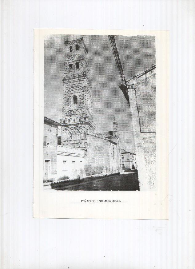 Historia de Aragon: lamina numero 093: Peñarroya de Tastav Ins (calle medieval)  y Peñaflor (torre de la iglesia)