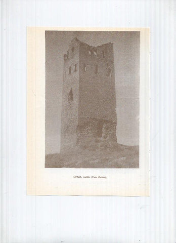 Historia de Aragon: lamina numero 097: Roda de Isabena (abside) y Luzas (castillo)