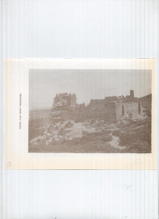 Historia de Aragon: lamina numero 099: Peracense (castillo) y Linares de Mora (vista general)