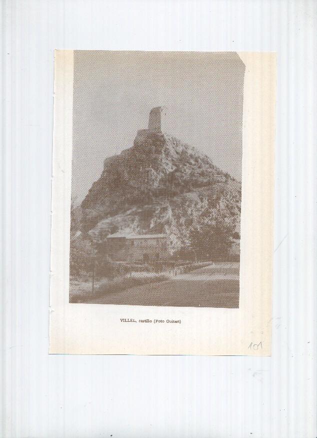 Historia de Aragon: lamina numero 101: Villel (castillo) y Puerto Mingalvo (castillo)
