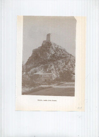 Historia de Aragon: lamina numero 101: Villel (castillo) y Puerto Mingalvo (castillo)