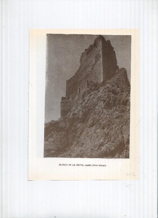 Historia de Aragon: lamina numero 102: Alcala de la Selva (castillo) y Valderrobres (castillo)