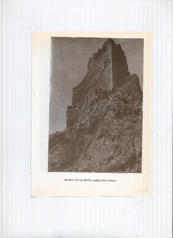 Historia de Aragon: lamina numero 102: Alcala de la Selva (castillo) y Valderrobres (castillo)