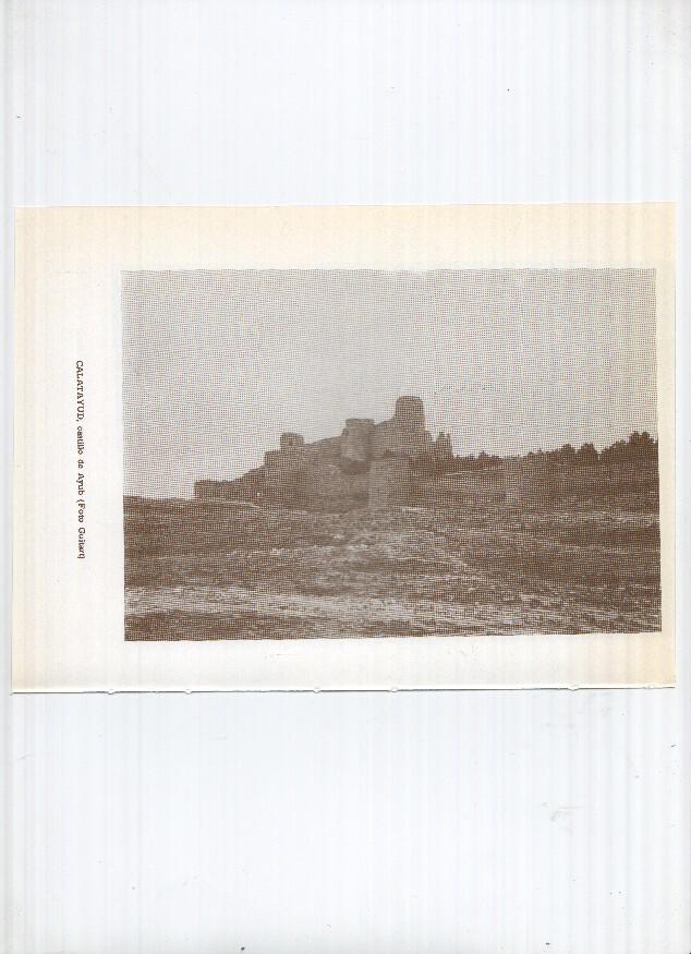 Historia de Aragon: lamina numero 109: Daroca (torre de San Cristobal) y Calatayud (castillo de Ayub)