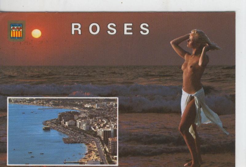 Postal 07842 : Costa Brava, Rosas, Platja