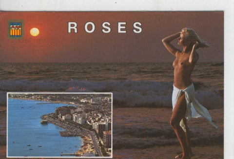 Postal 07842 : Costa Brava, Rosas, Platja