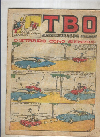 TBO numero 308: Distraido como siempre (Coll), (numerado 2 en trasera)