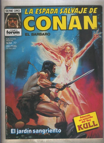 La Espada Salvaje de Conan primera edicion numero 077 (numerado 1 en trasera)