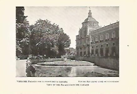 LAMINA 1596: ARANJUEZ. Vista del palacio por la parte de la cascada