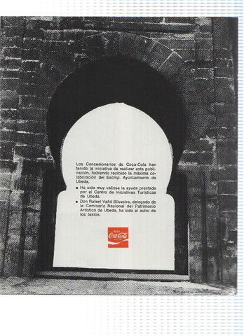 Desplegable: Vistas de UBEDA,  49cm X 42cm - COCA COLA Patrimonio Artisctico I (1975)  
