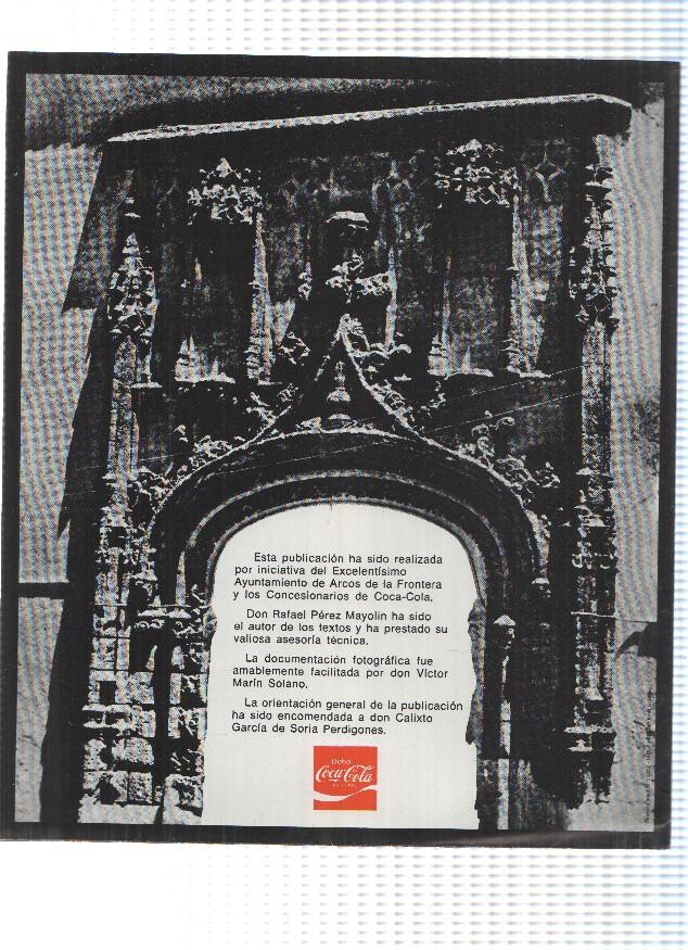 Desplegable: Vistas de ARCOS DE LA FRONTERA,  49cm X 42cm - COCA COLA Patrimonio Artisctico I (1975)  