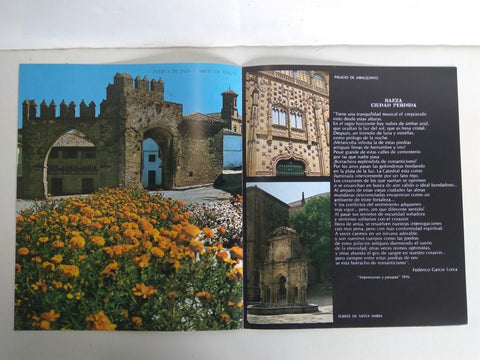 Desplegable: Vistas de BAEZA,  49cm X 42cm - COCA COLA Patrimonio Artisctico I (1975)  