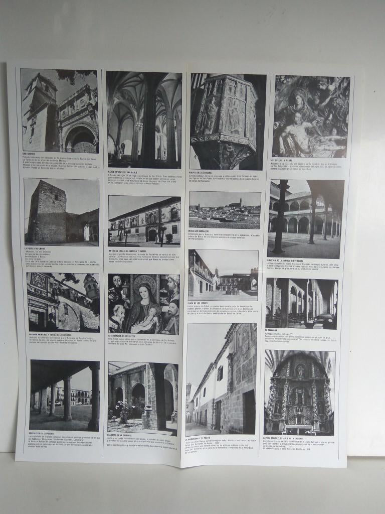 Desplegable: Vistas de BAEZA,  49cm X 42cm - COCA COLA Patrimonio Artisctico I (1975)  