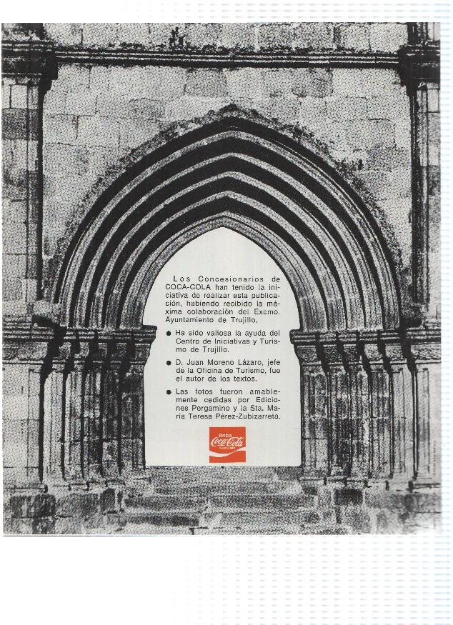 Desplegable: Vistas de TRUJILLO,  49cm X 42cm - COCA COLA Patrimonio Artisctico I (1975)  