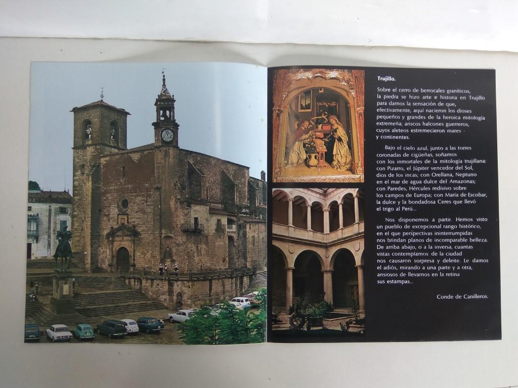 Desplegable: Vistas de TRUJILLO,  49cm X 42cm - COCA COLA Patrimonio Artisctico I (1975)  