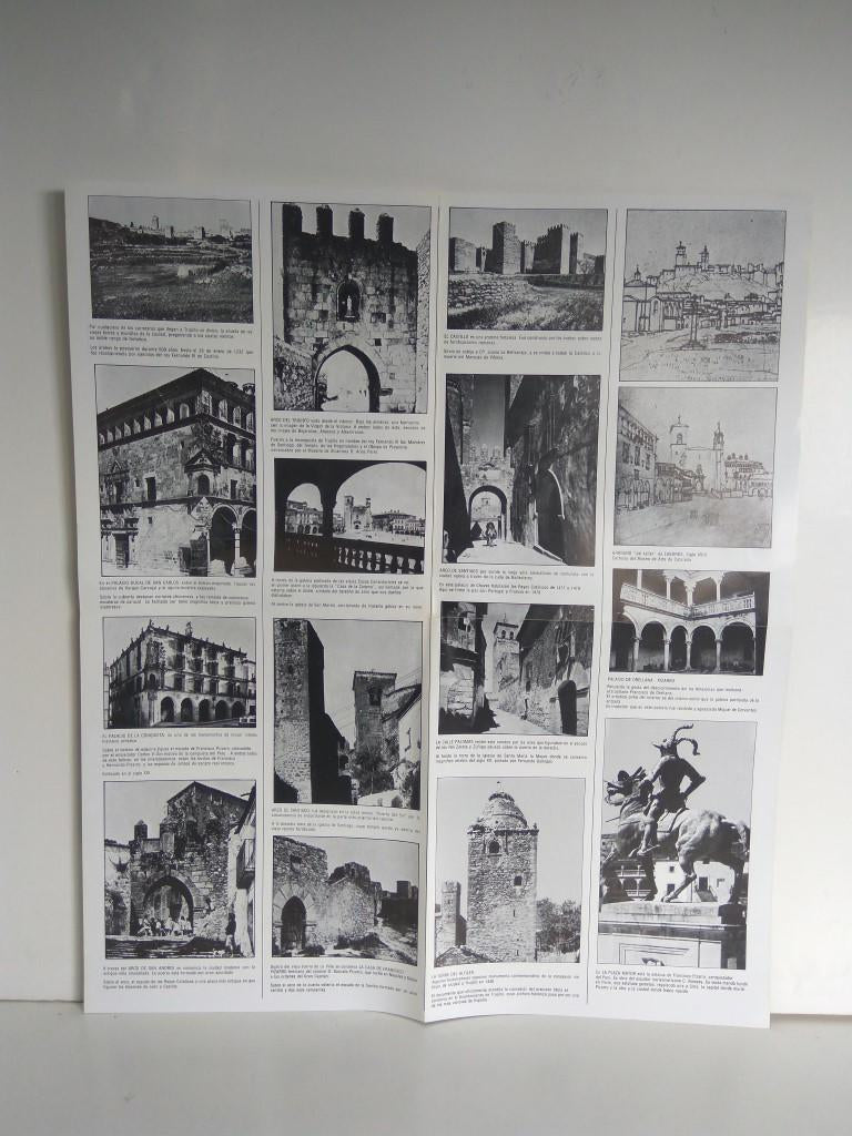 Desplegable: Vistas de TRUJILLO,  49cm X 42cm - COCA COLA Patrimonio Artisctico I (1975)  