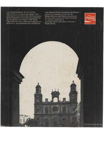 Desplegable: Vistas de LAS PALMAS,  49cm X 42cm - COCA COLA Patrimonio Artisctico I (1975)  
