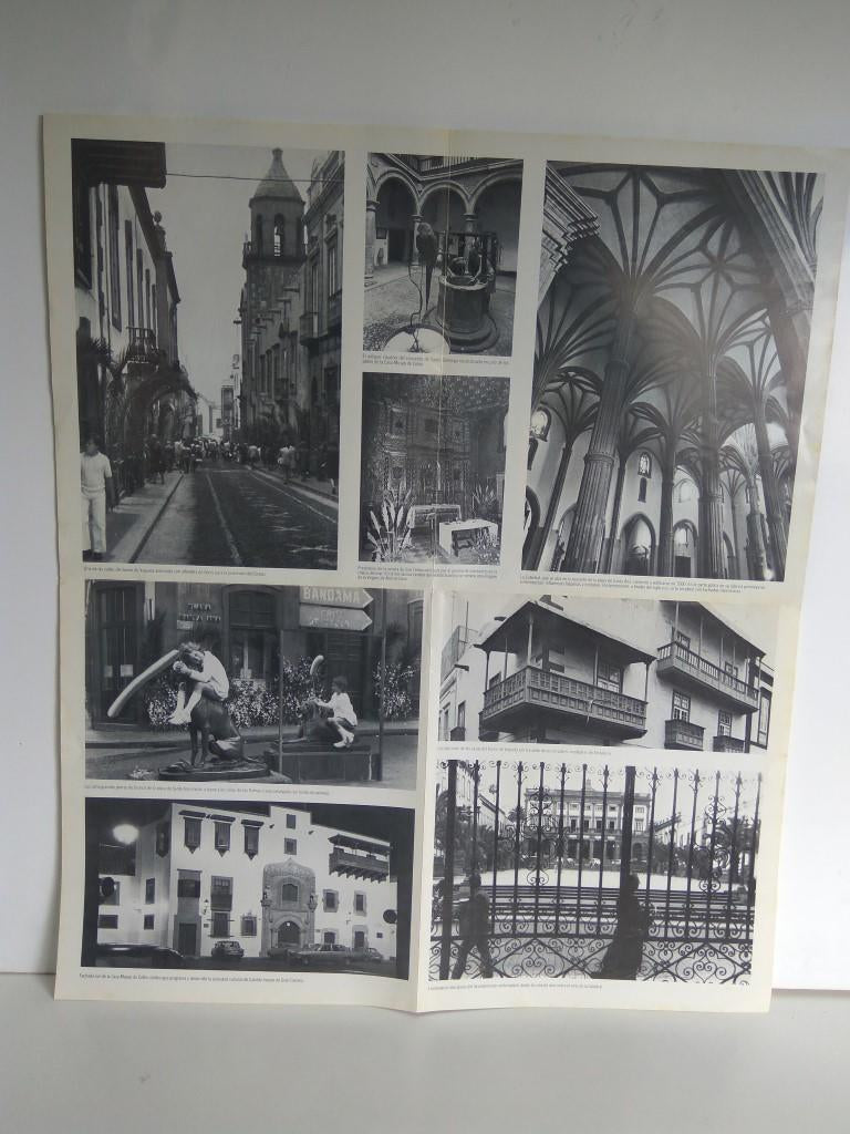 Desplegable: Vistas de LAS PALMAS,  49cm X 42cm - COCA COLA Patrimonio Artisctico I (1975)  