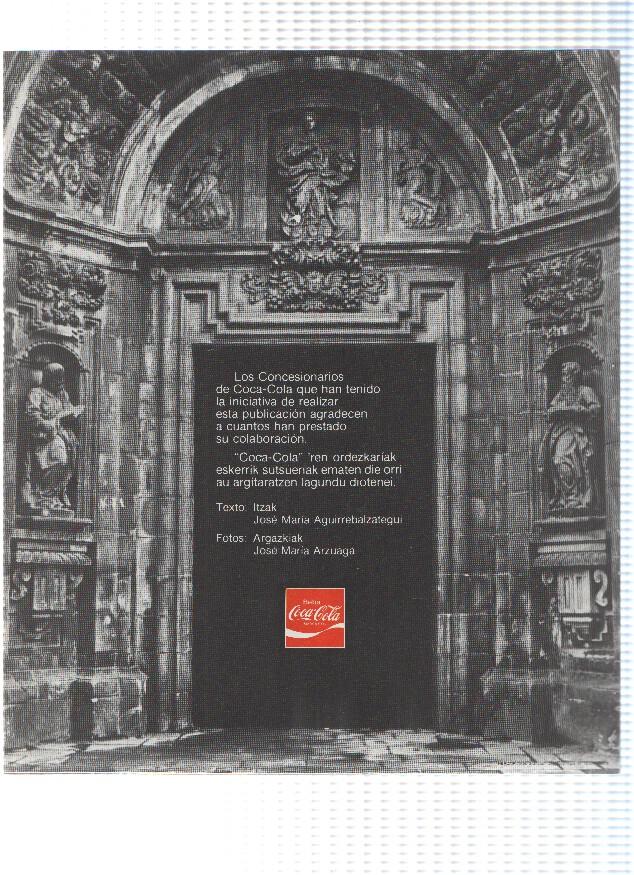 Desplegable: Vistas de OÑATE/Oinati,  49cm X 42cm - COCA COLA Patrimonio Artisctico I (1975)  