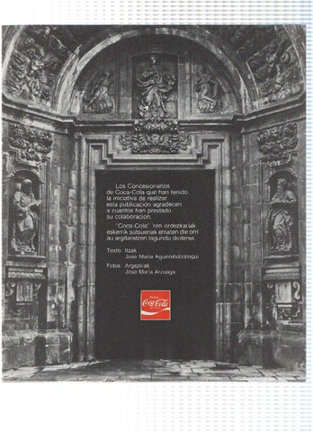 Desplegable: Vistas de OÑATE/Oinati,  49cm X 42cm - COCA COLA Patrimonio Artisctico I (1975)  