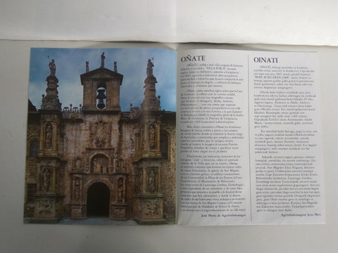 Desplegable: Vistas de OÑATE/Oinati,  49cm X 42cm - COCA COLA Patrimonio Artisctico I (1975)  