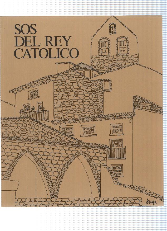 Desplegable: Vistas de SOS DEL REY CATOLICO,  49cm X 42cm - COCA COLA Patrimonio Artisctico I (1975)  