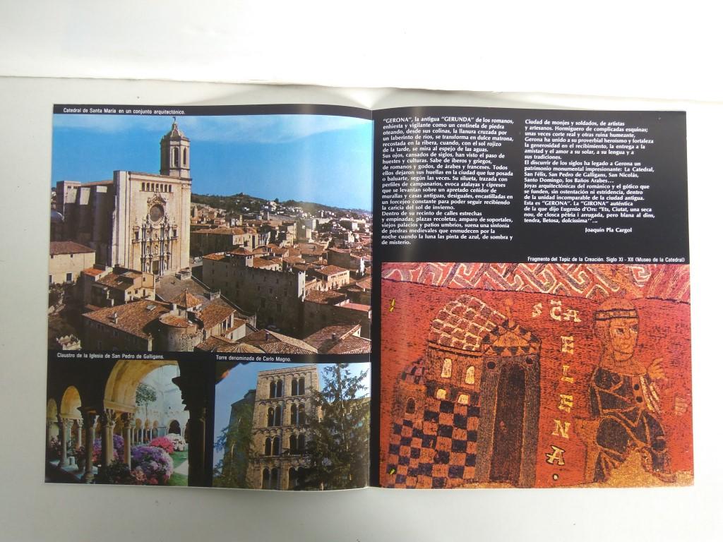Desplegable: Vistas de GERONA/Girona,  49cm X 42cm - COCA COLA Patrimonio Artisctico I (1975)  