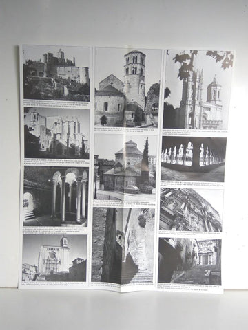 Desplegable: Vistas de GERONA/Girona,  49cm X 42cm - COCA COLA Patrimonio Artisctico I (1975)  